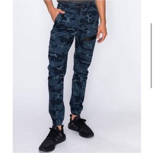 Ring of Fire Left Out Blue Camo Joggers